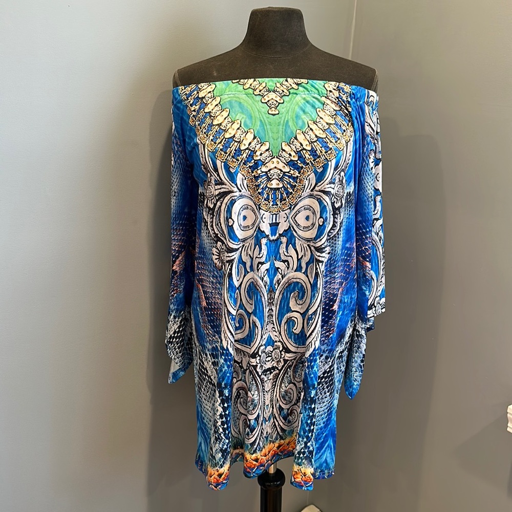 NWT La Moda Clothing Strapless Cover-Up Dress size S/M